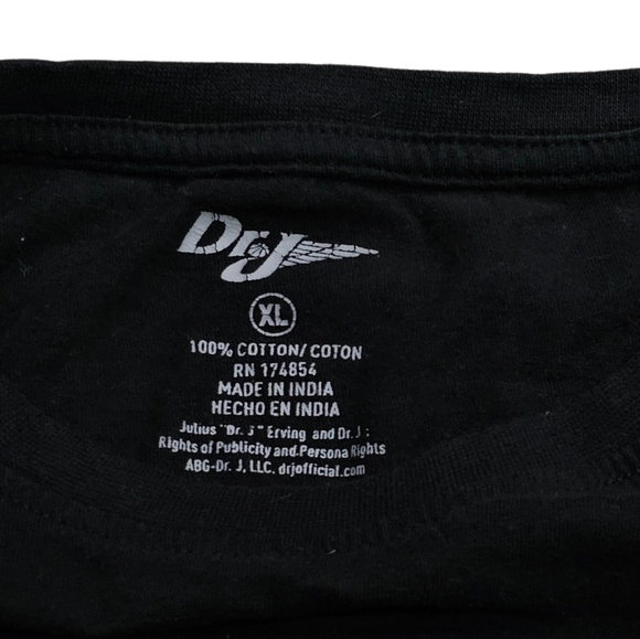 Bitmoji Dr J Julius Erving Caricature Basketball Player Black T-Shirt Men Medium - Picture 4 of 4